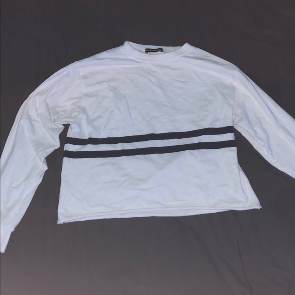 Navy Blue Striped Brandy Melville Long Sleeve